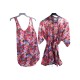 Robe de Satin floral vintage de cine Etoile y Pajamas sin cordones