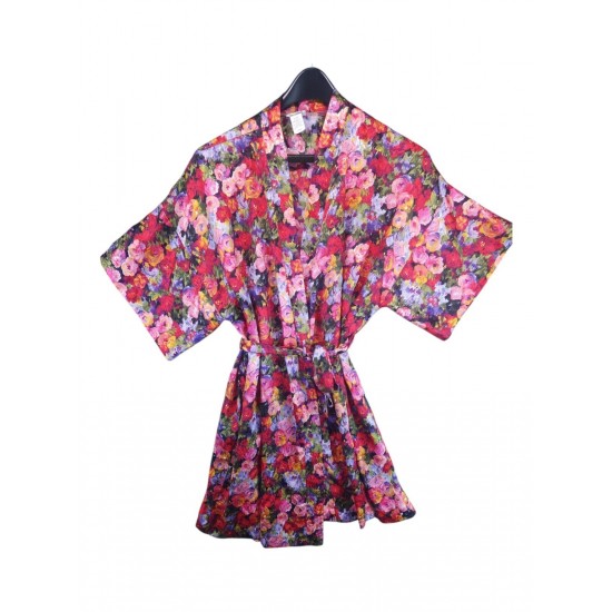 Robe de Satin floral vintage de cine Etoile y Pajamas sin cordones