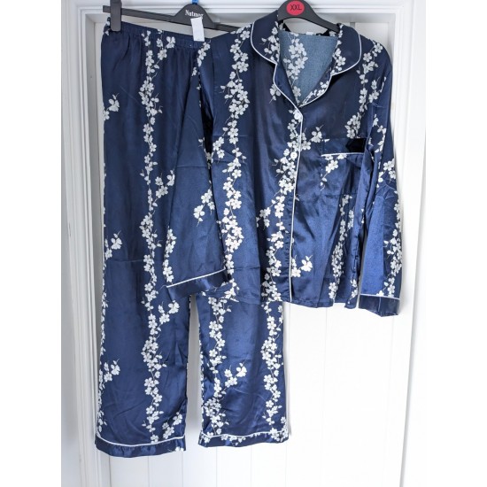 Conjunto de Pajamas de Women Satin Feel, talla XL, Pajamas de verano, vacaciones ni