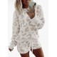 Para mujeres M Fleece Ropa para dormir Salón Suéter Pantalones Cortos Cómodo Pajamas