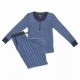 Conjunto de Pajamas para Women micro Fleece elástico rayas azules 2XL XXL