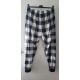 Women's Black & White Check Pyjama Bottoms Elastic Waist And Ankles Size Large
