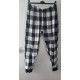 Women's Black & White Check Pyjama Bottoms Elastic Waist And Ankles Size Large